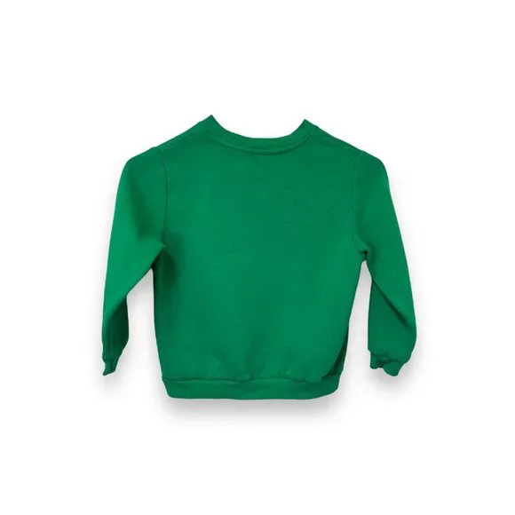 H&M Kids Green Christmas Sweatshirt Santa Penguin Reindeer Novelty Ugly Sweater - Picture 2 of 8